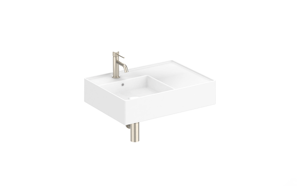 ADP Teorema 600 Wall Hung Basins - Left Offset - 1 Tap Hole