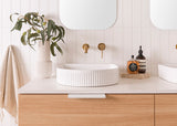 ADP Arch Fluted Above Counter Basins - Gloss White