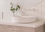 ADP Arch Fluted Above Counter Basins - Gloss White
