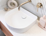 ADP Arch Fluted Above Counter Basins - Gloss White