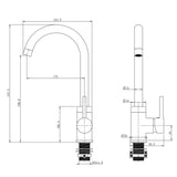 Aquaperla Standard Kitchen Mixer - Brushed Nickel