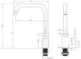 Aquaperla Standard Kitchen Mixer - Matte Black
