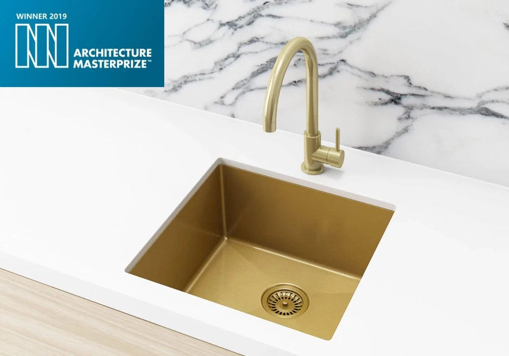 Meir Lavello Kitchen Sink - Single Bowl 450 x 450 - PVD Tiger Bronze