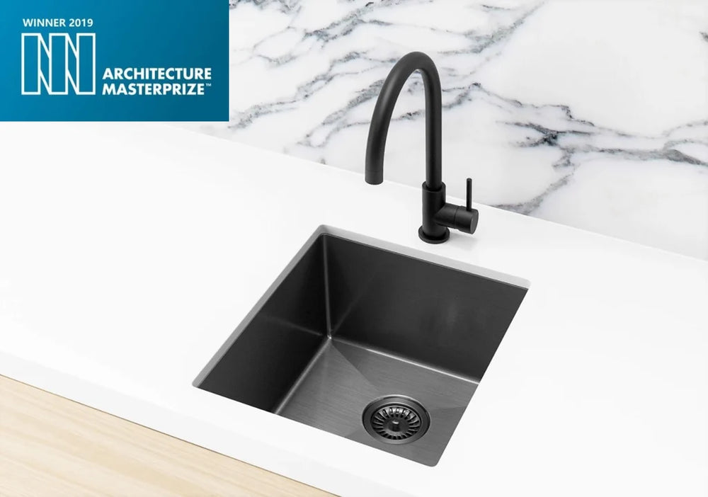 Meir Lavello Kitchen Sink - Single Bowl 380 x 440 - PVD - Gunmetal Black