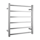 Aquaperla Heated Towel Rack 6 Bars - Brushed Nickel