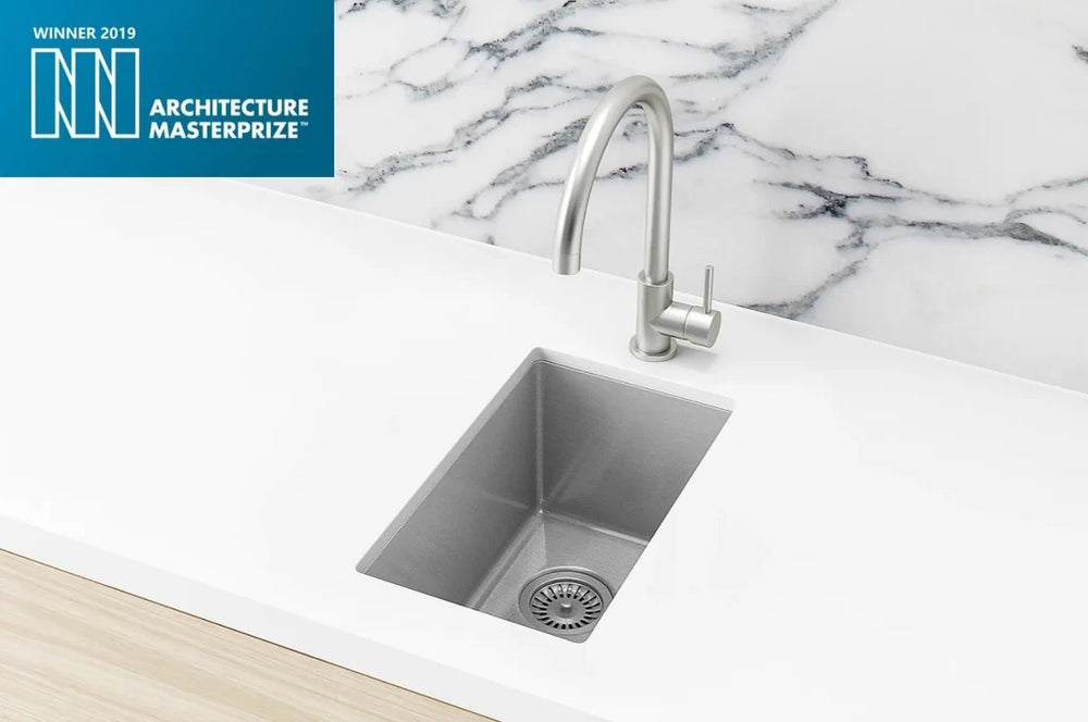 Meir Lavello Bar Sink - Single Bowl 382 x 272 - PVD Brushed Nickel
