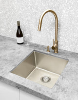 Meir Lavello Kitchen Sink - Single Bowl 450 x 450 - PVD Brushed Nickel