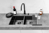 Meir Lavello Kitchen Sink - Double Bowl 860 x 440 - PVD Gunmetal Black