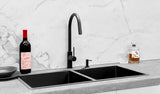 Meir Lavello Kitchen Sink - Double Bowl 860 x 440 - PVD Gunmetal Black