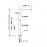 Aquaperla Shower Rail - Black - OX2125.SH.N