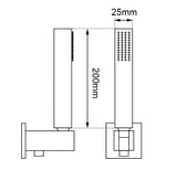 Aquaperla Shower Rail With Handheld Shower - Brushed Brass - BUYG2127.SH