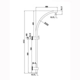 Aquaperla Shower Rail - Black - OX2128.SH.N