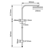 Aquaperla Shower Rail - Brushed Nickel - BU2130.SH.N