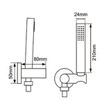 Aquaperla Shower Rail With Handheld Shower - Brushed Nickel - BU2131.SH
