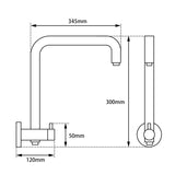 Aquaperla Shower Rail - Chrome - CH2138.SH.N