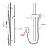 Aquaperla Shower Rail With Handheld Shower - Light Brushed Brass - LBG2147-1.SH