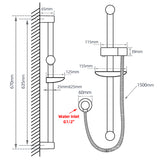 Aquaperla Shower Rail With Soap Dish - Chrome