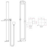 Aquaperla Shower Rail - Chrome - CH2149.SH.N
