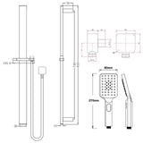 Aquaperla Shower Rail With Handheld Shower - Chrome - CH2149.SH.N+CH-S8.HHS