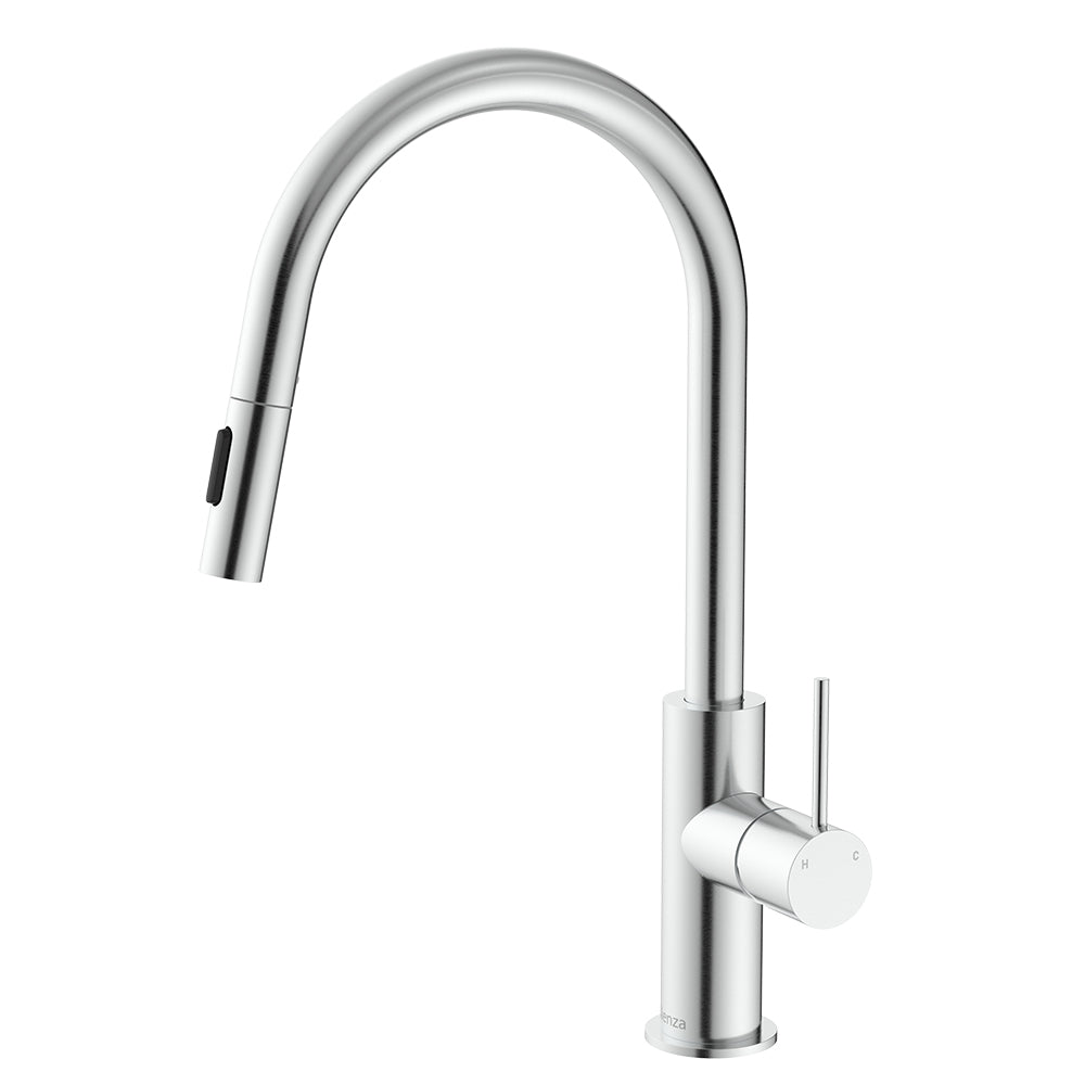 Fienza Kaya Outdoor Living Pull-Out Sink Mixer - Brushed Stainless Steel