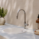Fienza Kaya Outdoor Living Pull-Out Sink Mixer - Brushed Stainless Steel