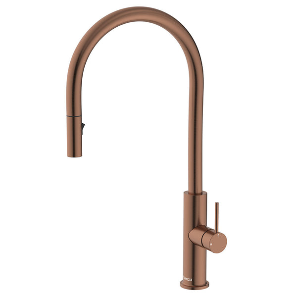 Fienza Kaya Pull-Out Sink Mixer, Brushed Copper