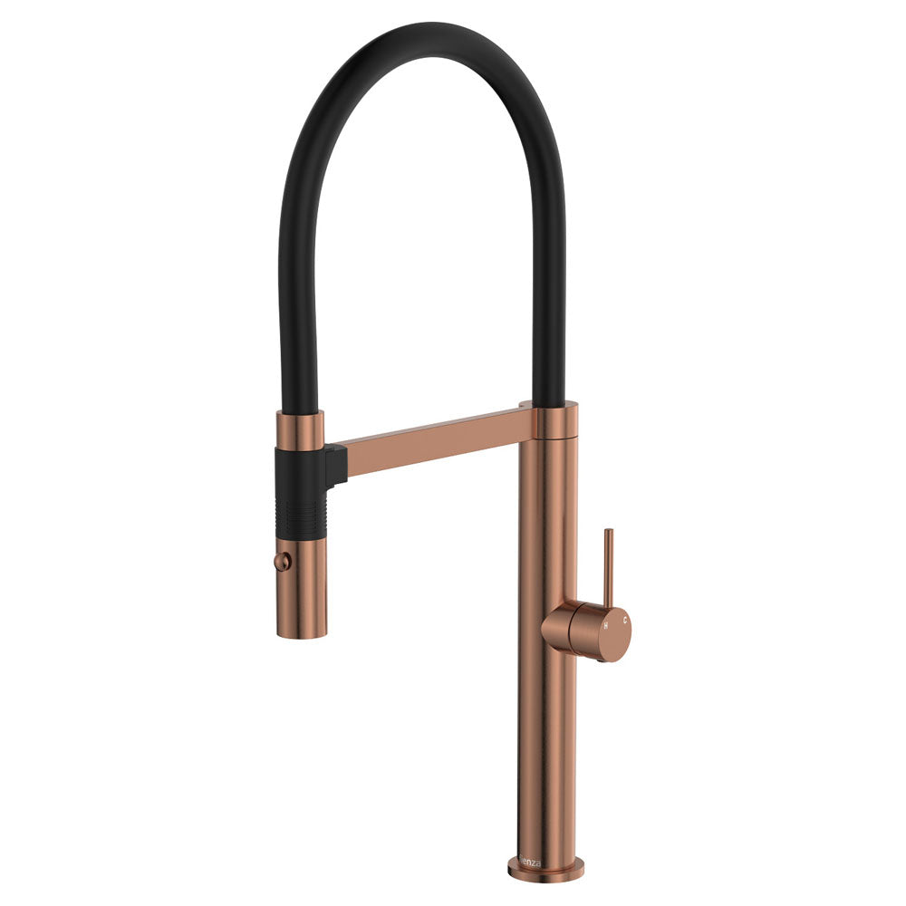 Fienza Kaya Pull Down Sink Mixer, Brushed Copper