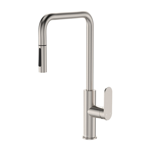 Fienza Empire Slim Pull-Out Sink Mixer, Brushed Nickel