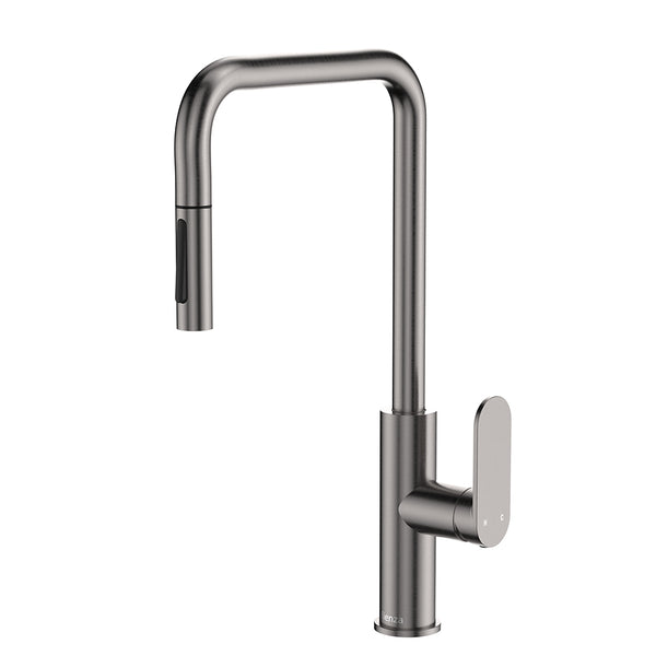 Fienza Empire Slim Pull-Out Sink Mixer, Gun Metal