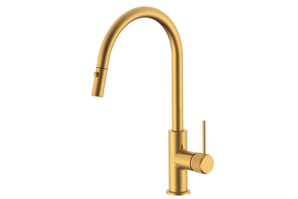 ADP Soul Groove Pull Out Sink Mixer Brushed Brass