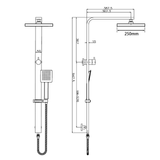 Aquaperla 10" Shower Station - Chrome - CH2150.SH.N+CH0100.SH+CH-S8.HHS