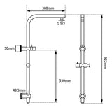 Aquaperla 10" Shower Station - Brushed Brass