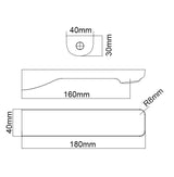 Aquaperla Ivano 180mm Bathtub/Basin Wall Spout - Chrome