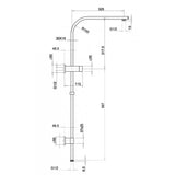 Aquaperla 10" Shower Station - Gunmetal - GM2130.SH