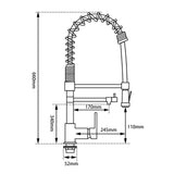 Aquaperla Pull Out Kitchen Mixer - Chrome