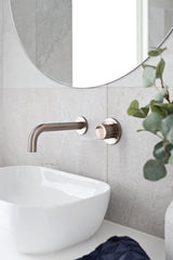 Meir Round Wall Mixer Pinless Handle Trim Kit - Champagne