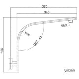 Aquaperla Wall Shower Arm - Gunmetal - GM0129.SA