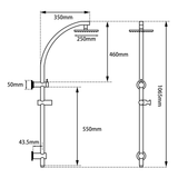 Aquaperla 10" Shower Station - Chrome - CH2128.SH.N+CH0007.SH+CH-R11.HHS