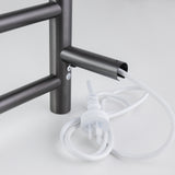 Aquaperla Heated Towel Rack 6 Bars - Brushed Gunmetal