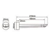 Aquaperla Rushy 180mm Bathtub/Basin Wall Spout - Brushed Brass