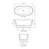 Parisi Ellisse 1400 Freestanding Bath Gloss White