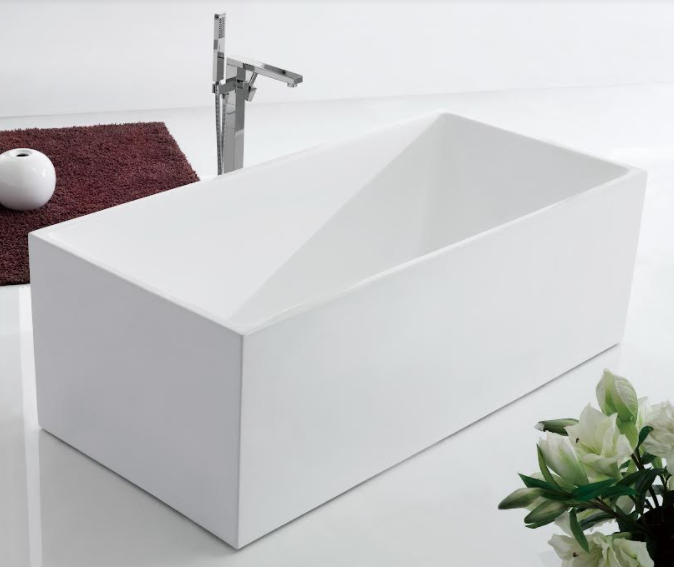 Aquaperla 1700*750*580mm Lotus Freestanding Bathtub - Gloss White (Non overflow,Pop-up waste & Plug included)