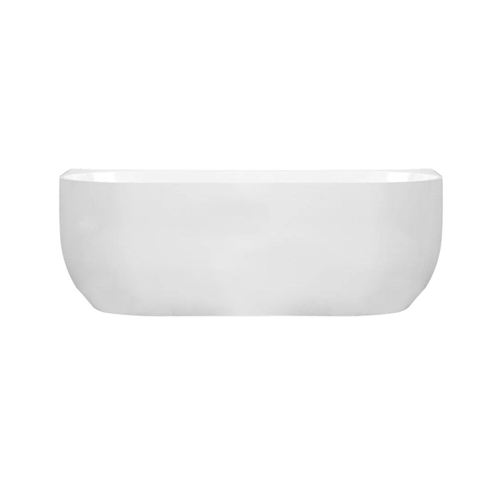 Aquaperla Anna Series 1700*880*580mm Back To Wall Acrylic Bathtub - Gloss White