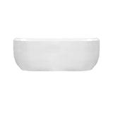 Aquaperla Anna Series 1700*880*580mm Back To Wall Acrylic Bathtub - Gloss White