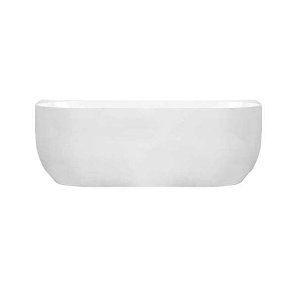 Aquaperla Anna Series 1500*830*580mm Back To Wall Acrylic Bathtub - Gloss White