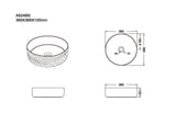 Aquaperla 365x365x120mm Above Counter Basin - Gloss White - CLA-ARROW-36