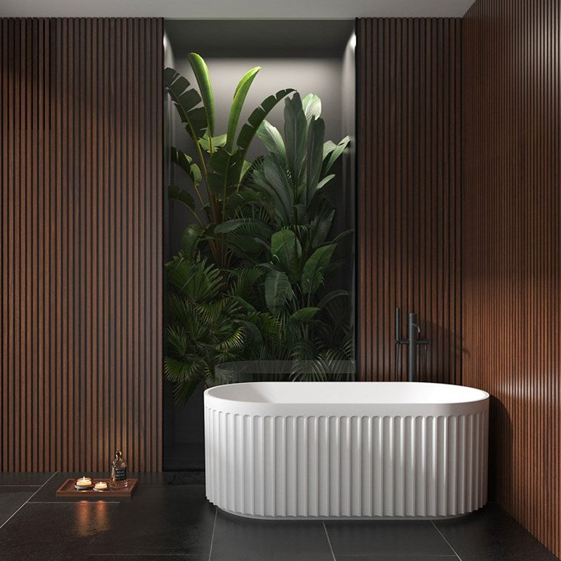 Aquaperla 1500x750x580mm Freestanding Bathtub - Matte White