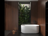 Aquaperla 1500x750x580mm Freestanding Bathtub - Matte White