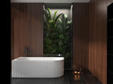 Aquaperla 1500x750x580mm Left Corner Bathtub - Matte White