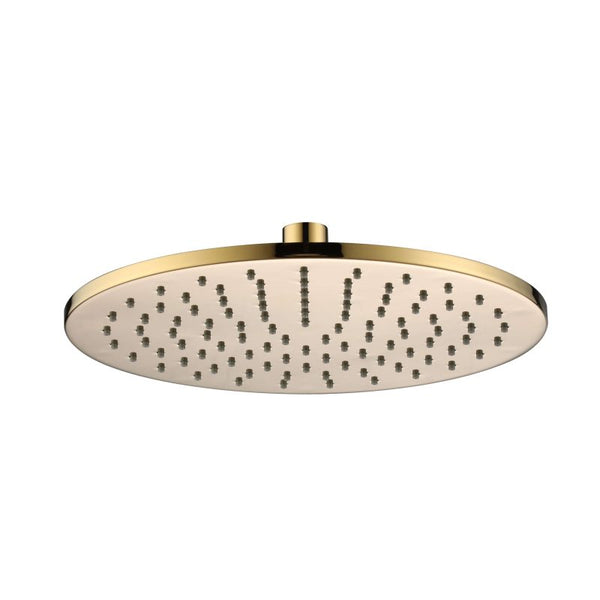 Modern National Brass Round Shower Head 250mm Polished Brass